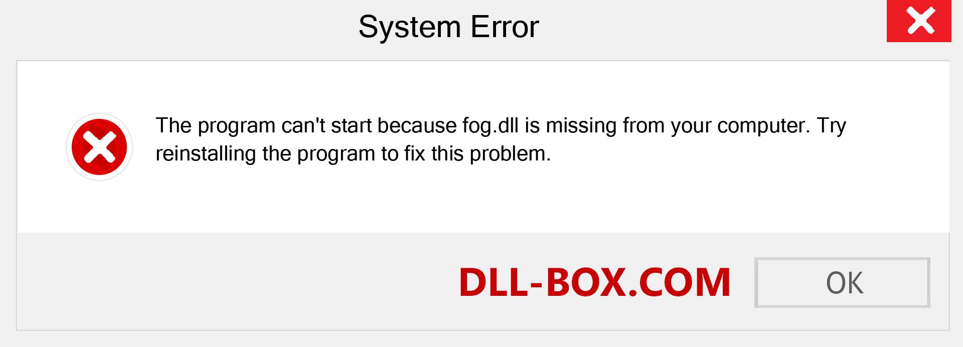  fog.dll file is missing?. Download for Windows 7, 8, 10 - Fix  fog dll Missing Error on Windows, photos, images